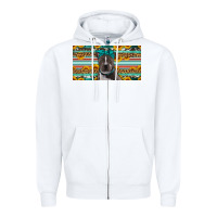 White pittbull license plate Zipper Hoodie - Artiststas