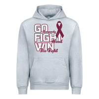 Heather Grey Go Burgundy Fifht Hard Win The Fight Urban Hoodie - Bettercallsaul