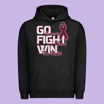 Go Burgundy Fifht Hard Win The Fight Urban Hoodie Designed By Bettercallsaul