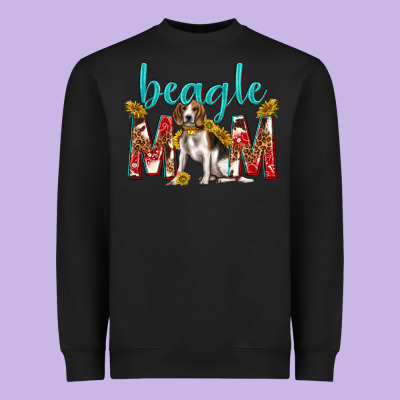 Western Beagle Mom Heavyweight Sweatshirt Designed By Texasbilliewilder
