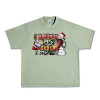 Oil Green I Believe In Santa And Coffee Urban Heavy Tee - CowhideDigitalArt
