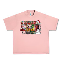 Salmon I Believe In Santa And Coffee Urban Heavy Tee - CowhideDigitalArt