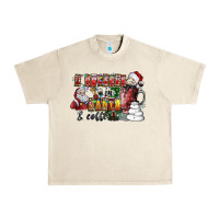 Sandshell I Believe In Santa And Coffee Urban Heavy Tee - CowhideDigitalArt