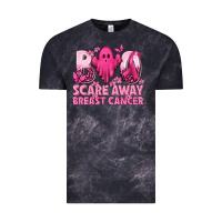 Cloud Black Boo Scare Away Breast Cancer Vintage Tee - texasbilliewilder