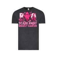 Vintage Black Boo Scare Away Breast Cancer Vintage Tee - texasbilliewilder