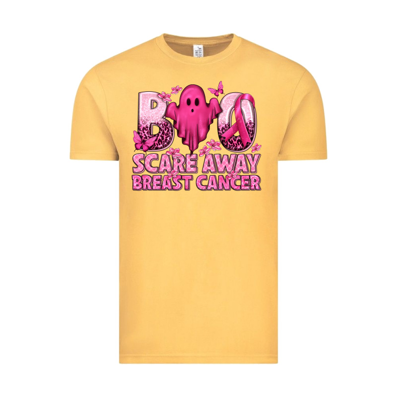 Boo Scare Away Breast Cancer Vintage Tee by texasbilliewilder | Teevron