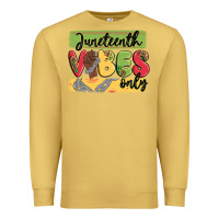 Antique Gold juneteenth vibes only Premium Sweatshirt - MaliasSmallBusiness