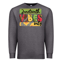 Charcoal Heather juneteenth vibes only Premium Sweatshirt - MaliasSmallBusiness