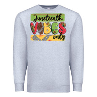 Heather Grey juneteenth vibes only Premium Sweatshirt - MaliasSmallBusiness