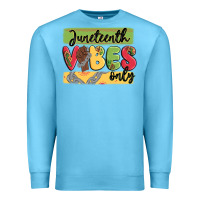 Ocean Blue juneteenth vibes only Premium Sweatshirt - MaliasSmallBusiness