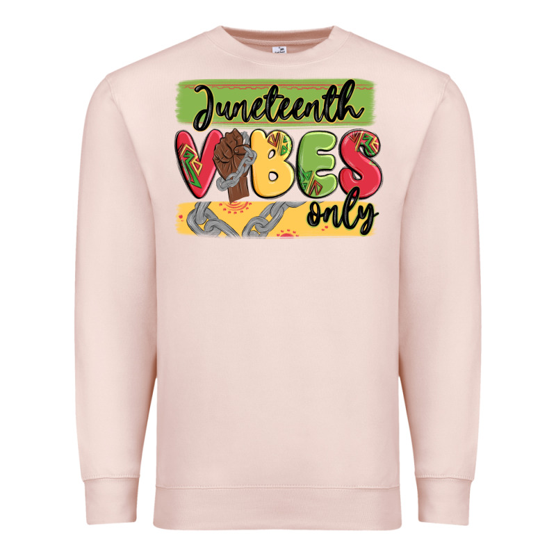 Juneteenth Vibes Only Premium Sweatshirt by MaliasSmallBusiness | Teevron