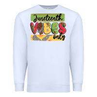 White juneteenth vibes only Premium Sweatshirt - MaliasSmallBusiness