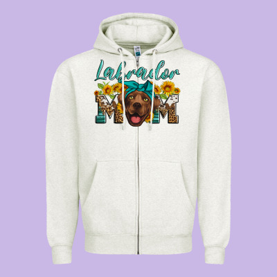 Labrador Mom Zipper Hoodie Designed By Artiststas