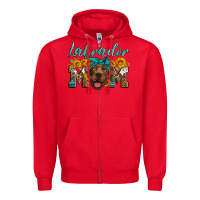 Red labrador mom Zipper Hoodie - Artiststas