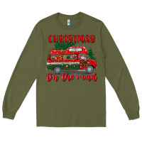Army Green christmas on the road Long Sleeve Tee - BundleAndBundleShop