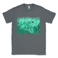 Charcoal Heather green glitter background Classic Tee - JahusDesignShop