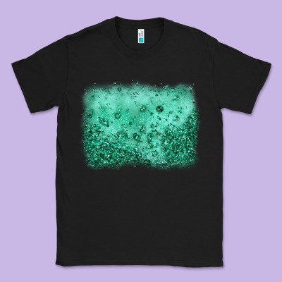 Green Glitter Background Classic Tee Designed By Jahusdesignshop