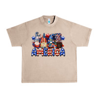 French Oak America gnomes 4th of July Urban Heavy Tee - CowGirlArtShop