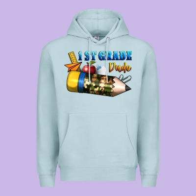 1 St Grade Dude Premium Hoodie Designed By Bundleandbundleshop