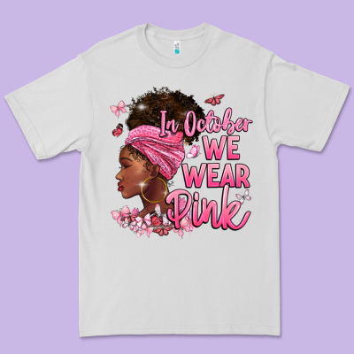 In October We Wear Pink Premium Tee Designed By Barkaloodesign