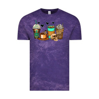 Cloud Purple skeleton coffee cups Vintage Tee - Zillion Design Studio