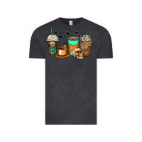 Vintage Black skeleton coffee cups Vintage Tee - Zillion Design Studio