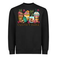 Black cafecito y chisme coffee cups Heavyweight Sweatshirt - Zillion Design Studio