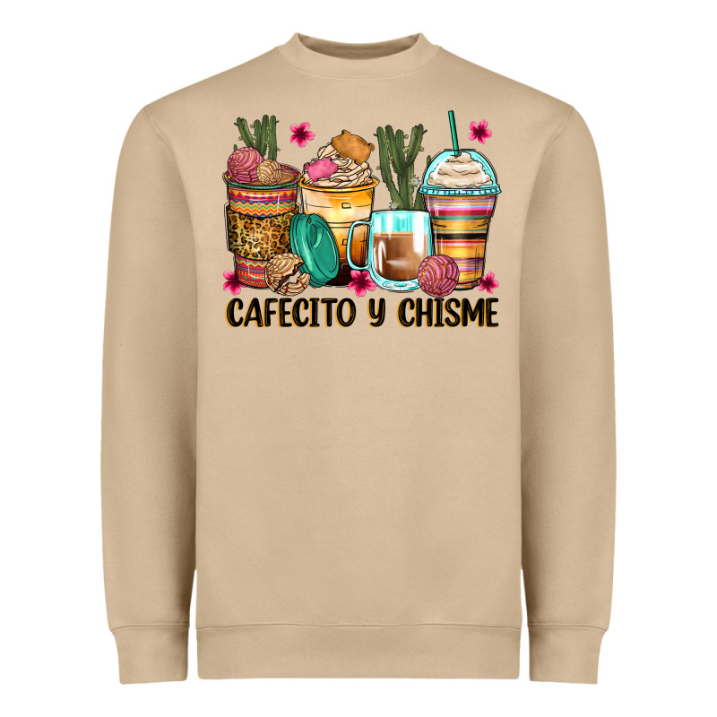 Cafecito Y Chisme Coffee Cups Heavyweight Sweatshirt by Zillion Design Studio | Teevron
