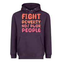 Plum fight poverty not poor people Heavyweight Hoodie - MaliasSmallBusiness