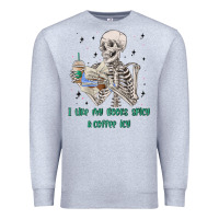 Heather Grey i like my books spicy and coffee icy Premium Sweatshirt - MaliasSmallBusiness