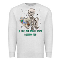 Oatmeal Heather i like my books spicy and coffee icy Premium Sweatshirt - MaliasSmallBusiness