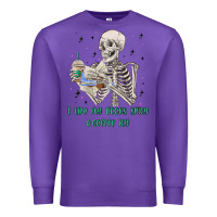 Purple i like my books spicy and coffee icy Premium Sweatshirt - MaliasSmallBusiness