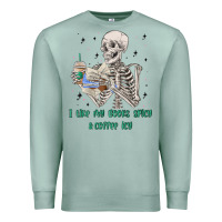 Seafoam i like my books spicy and coffee icy Premium Sweatshirt - MaliasSmallBusiness
