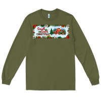 Army Green small town christmas Long Sleeve Tee - BundleAndBundleShop