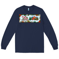 Navy small town christmas Long Sleeve Tee - BundleAndBundleShop