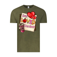 Vintage Olive one loved teacher Vintage Tee - BarkalooDesign