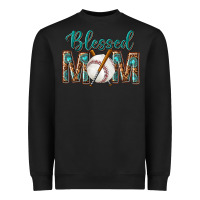 Black western blessed mom with baseball Heavyweight Sweatshirt - texasbilliewilder