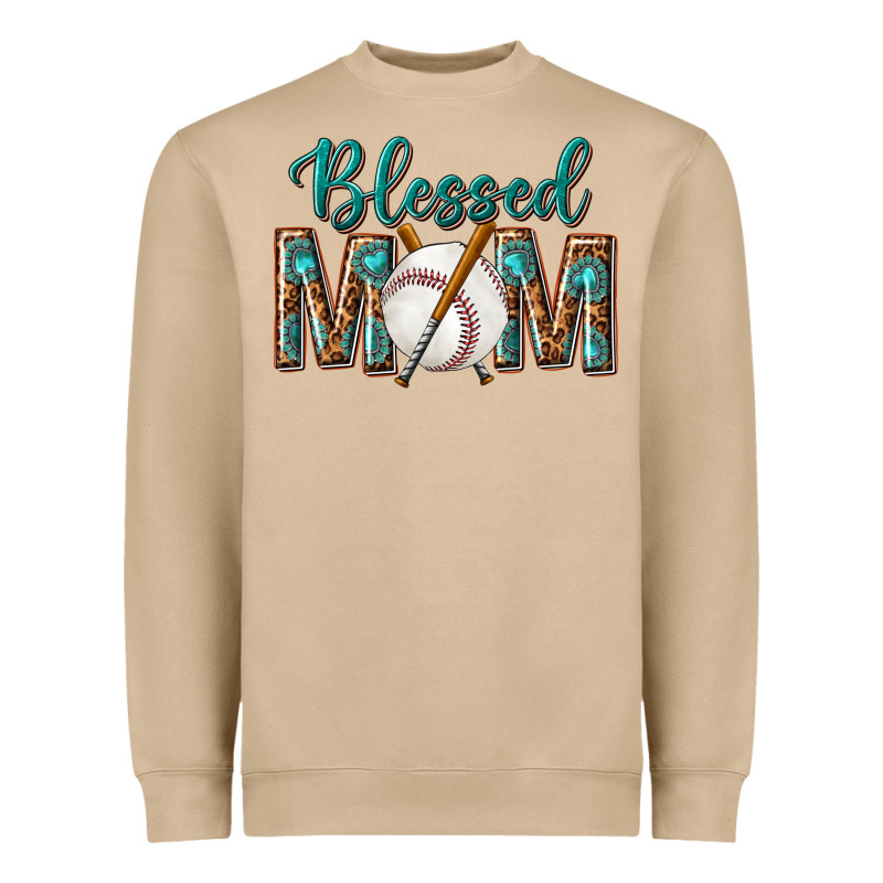 Western Blessed Mom With Baseball Heavyweight Sweatshirt by texasbilliewilder | Teevron
