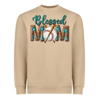 Mushroom western blessed mom with baseball Heavyweight Sweatshirt - texasbilliewilder