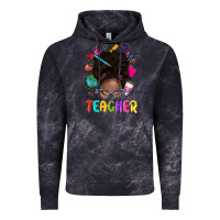 Cloud Black teacher afro messy bun Vintage Hoodie - texasbilliewilder