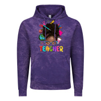 Cloud Purple teacher afro messy bun Vintage Hoodie - texasbilliewilder