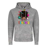 Cloud Rock teacher afro messy bun Vintage Hoodie - texasbilliewilder