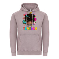 Vintage Zinc teacher afro messy bun Vintage Hoodie - texasbilliewilder