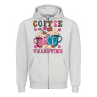 Dove Grey valentines day coffe is my valentine Zipper Hoodie - AdoDesignShop