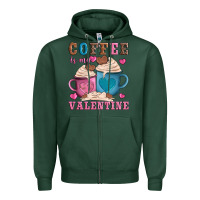 Sports Green valentines day coffe is my valentine Zipper Hoodie - AdoDesignShop