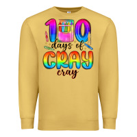 Antique Gold 100 days of cray cray Premium Sweatshirt - MaliasSmallBusiness