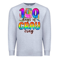 Heather Grey 100 days of cray cray Premium Sweatshirt - MaliasSmallBusiness