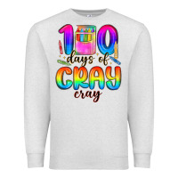 Oatmeal Heather 100 days of cray cray Premium Sweatshirt - MaliasSmallBusiness
