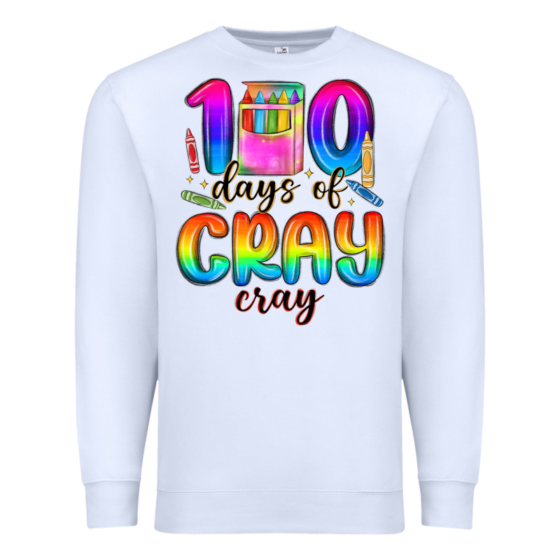 100 Days Of Cray Cray Premium Sweatshirt by MaliasSmallBusiness | Teevron