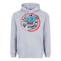 Heather Grey happy 100 days of school Heavyweight Hoodie - MaliasSmallBusiness